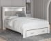 Altyra - Queen Panel Bookcase Bed With Footboard Storage - White