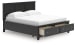 Lanolee - California King Panel Storage Bed - Black