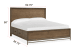 Lindon - Complete Queen Panel Bed With Storage Rails - Belgian Wheat