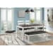 Martin - Brown 6 Piece Dining Set, Table, Four Chairs & Bench - White