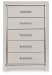 Zyniden - Silver - Five Drawer Chest