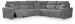 Modmax II - 5-Piece Power Reclining Sectional - Salt And Pepper