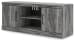 Baystorm - Gray - LG TV Stand With Fireplace Option