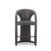 Archie - Distressed Leather Counter Stool - Charcoal