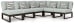 Beachloft - Black / Gray - 6-Piece Outdoor Sectional
