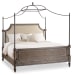 True Vintage King Fabric Upholstered Canopy Bed