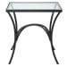 Alayna - Metal & Glass End Table - Black
