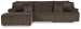 Top Tier - Chocolate - 3-Piece Reclining Sectional Sofa With Laf Chaise