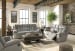 Mitchiner - Fog - 3 Pc. - Reclining Sofa, Loveseat, Rocker Recliner
