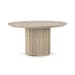 Vander - Wood Round Dining Table - White