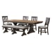 Montrose - 6 Piece Standard Height Dining Set (Table, Four Chairs & Bench) - Espresso And Brown