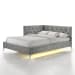 Amberley - Full Upholstered Corner Bed With LED And USB - Gray