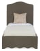 Commerce And Market - Liv Twin Upholstered Bed - Dark Brown