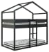 Flannibrook - Black - Twin over Twin House Loft Bed