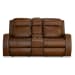 Mustang - Power Loveseat With Console With Power Headrest - Rust