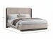 Keaton - Queen Upholstered Panel Bed - Black / Beige