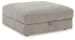 Aslan Court - Pebble - 5 Pc. - 4-Piece Sofa Pit Sectional, Ottoman