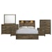 Bailey - Full Bookcase Panel 6 Piece Bedroom Set With Bluetooth - Walnut