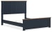 Landocken - Brown / Blue - Queen Panel Bed