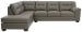 Donlen - Gray - Left Arm Facing Chaise 2 Pc Sectional