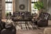 Vacherie - Chocolate - 3 Pc. - Reclining Sofa, Loveseat, Rocker Recliner