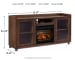 Starmore - 2 Pc. - 70" TV Stand With Faux Firebrick Fireplace Insert - Brown