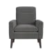 Hawk - Accent Arm Chair With Memory Foam - Boucle Gray & Espresso