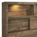 Bailey - Queen Bookcase Panel Bed With Bluetooth - Walnut