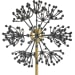 Dandelion - 72" Sculpture - Black / Brass