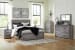 Bronyan - 4 Pc. - Dresser, Mirror, Chest, Queen Panel Bed - Dark Gray