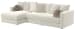Ritzy - 3 Piece Modular Sofa Chaise (LSF Chaise) - Bone