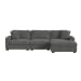 Arizona - Modular 3 Piece Sectional Set With RHF Chaise - Steno Charcoal