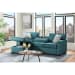 Caracas - Sectional Sleeper Chofa With Pull Bed, Drop Table & USB - Palmer Teal