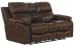 Positano - Top Grain Italian Leather Power Reclining Console Loveseat - Cocoa