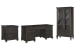 Sutton Place - Credenza With Lateral File And Door Bookcase - Weathered Charcoal