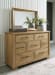 Galliden - Light Brown - 5 Pc. - Dresser, Mirror, Chest, California King Panel Bed