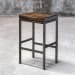 Beck - Industrial Bar Stool - Dark Brown & Black