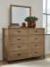 Tomtyn - Light Brown - 4 Pc. - Dresser, Mirror, Queen Upholstered Bed