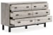Vessalli - Gray - 8 Pc. - Dresser, Mirror, King Panel Bed With Extensions, 2 Nightstands