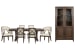 Jubilee - Extendable Trestle Dining Table With 4 Side Chairs, 2 Arm Chairs And Display Cabinet - Brown / White