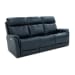 View - Power Reclining Sofa With Console, Power Headrests & Lumbar - Blue