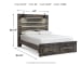 Drystan - Queen Panel Bed With 2 Storage Drawers - Brown / Beige