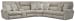 McPherson - 6 Piece Reclining Sectional With 3 Lay-Flat Reclining Seats And Storage Console - Buff
