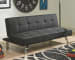 Santini - Black - Flip Flop Armless Sofa