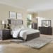 Modern Edge - 5 Piece Bedroom Set (California King Upholstered Bed, Dresser & Mirror, Chest, Night Stand) - Caffe