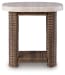 Dolan Creek - Square End Table - Beige / Brown