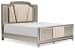 Chevanna - Pearl Silver - California King Upholstered Panel Bed