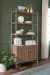 Sonnet - Sonnet Bookcase - Dark Gray / Light Brown