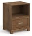 Laurel Ridge - King Upholstered Panel Bed, 2 Nightstands And Drawer Dresser With Portrait Mirror - Brown / Gray