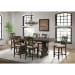 Stone - Counter Height 7 Piece Dining Set, Table & Six Swirl Back Chairs - Smokey Walnut